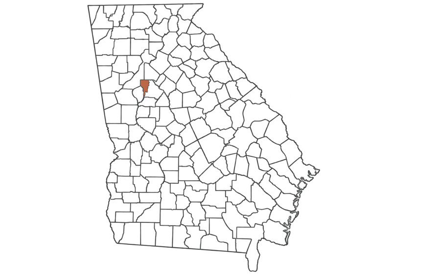 Clayton County Georgia jobs map highlighting Clayton County