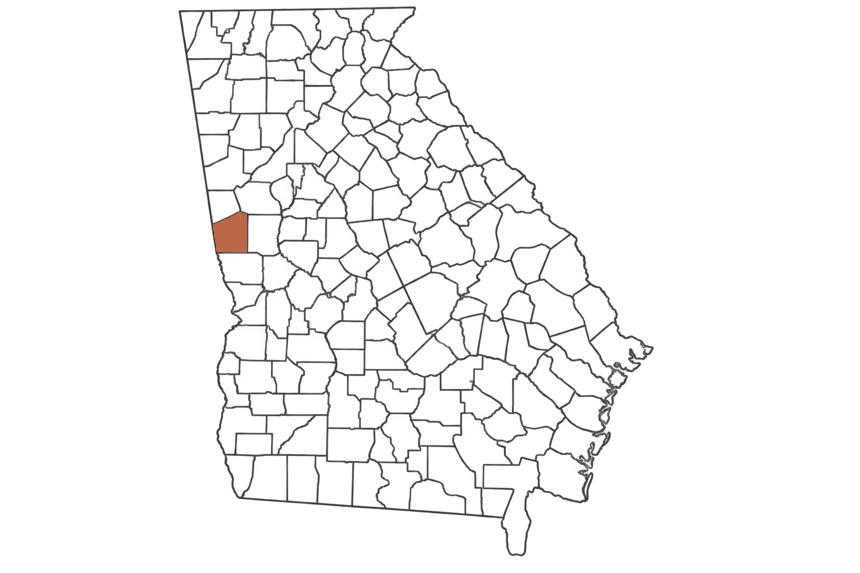 Troup County Georgia jobs map highlighting Troup County